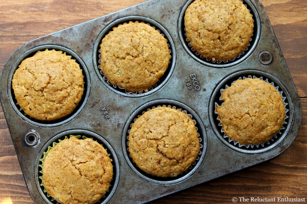 Rustic Corn Muffins - Made with whole grain spelt flour, corn meal, and only a little sugar, they have some added fiber and just a touch of sweetness. And served hot with some butter? Count. Me. In.