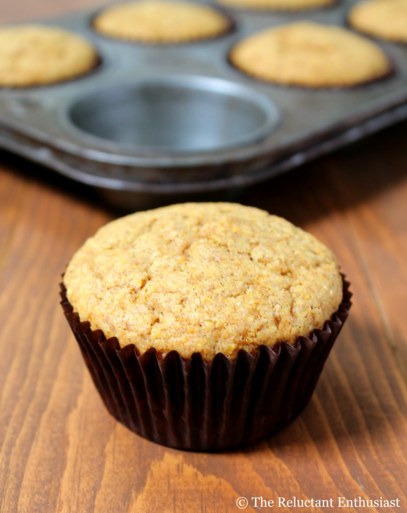 Rustic Corn Muffins - whole grain corn muffins with just a touch of sweetness